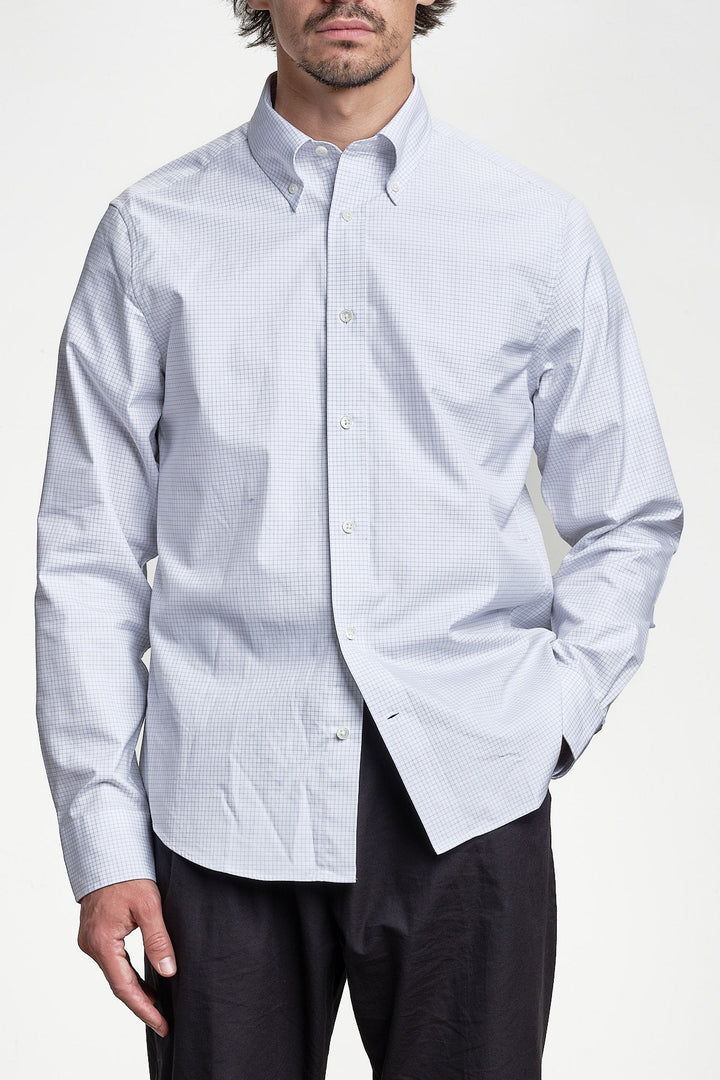 Reg Twill Check Dress Shirt White – GANT, framifrån