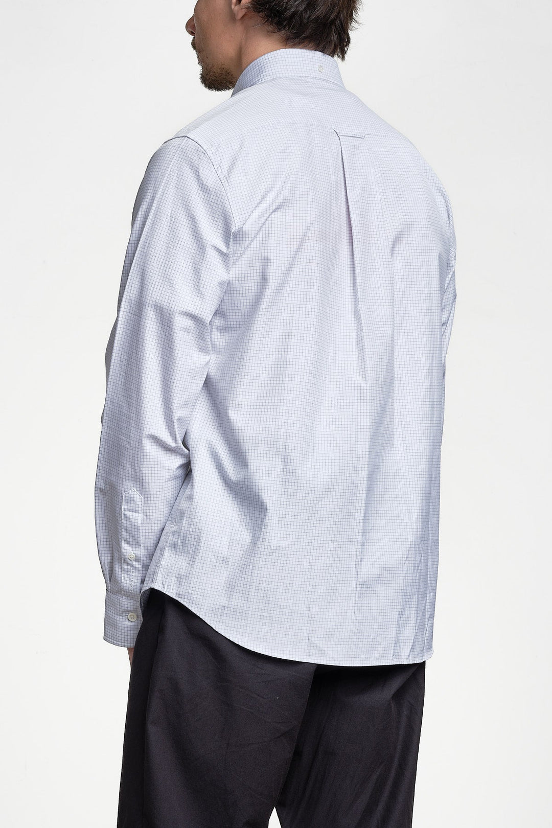 Reg Twill Check Dress Shirt White – GANT, bakifrån