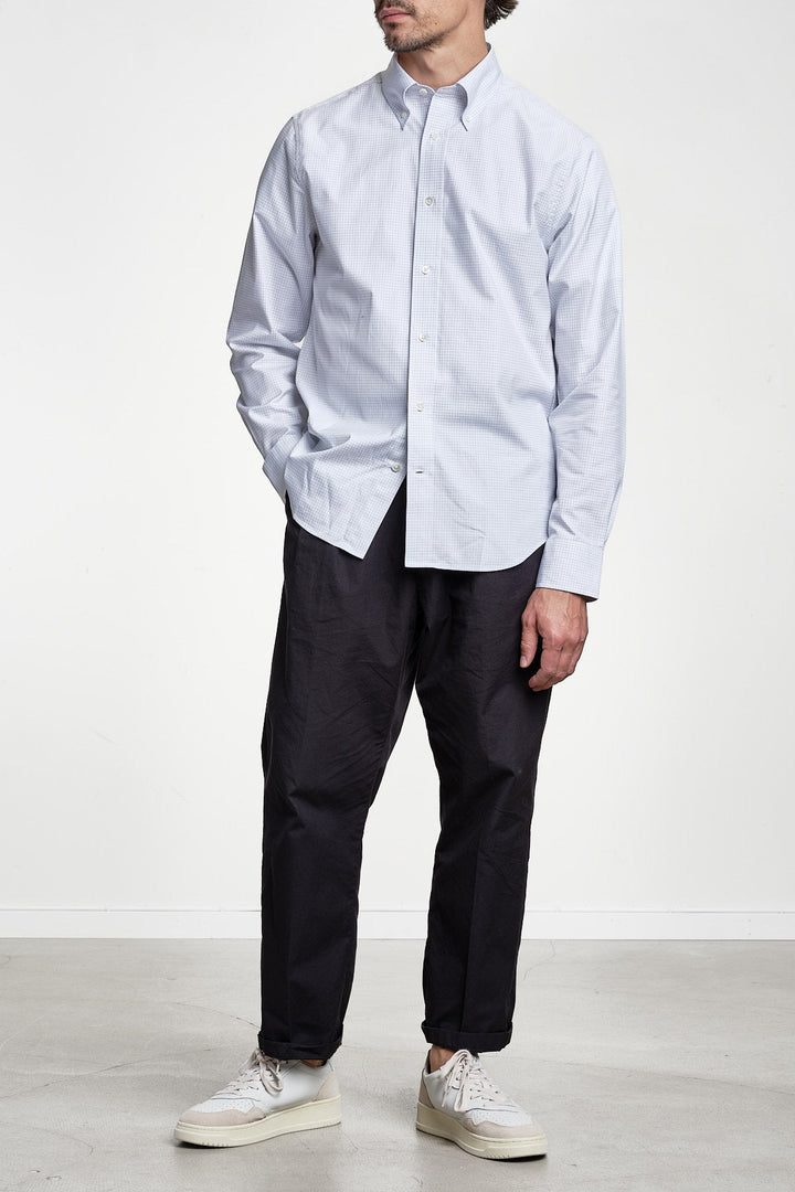 Reg Twill Check Dress Shirt White – GANT, detalj