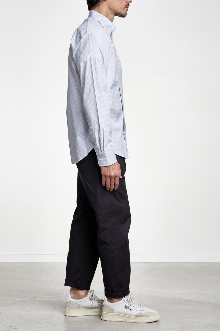Reg Twill Check Dress Shirt White – GANT, detalj