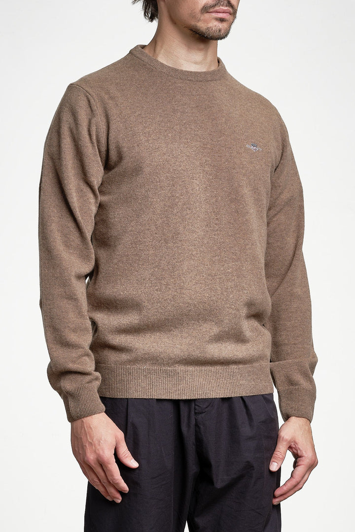 Superfine Lambswool Crewneck Light Brown Melange – GANT, sidan
