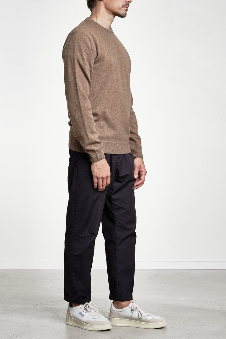 Superfine Lambswool Crewneck Light Brown Melange – GANT, detalj