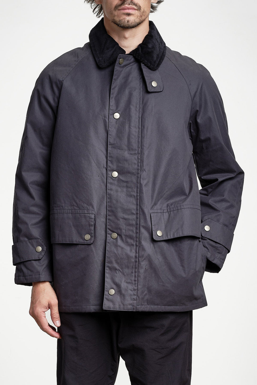 Waxed Barn Jacket Marine – GANT, framifrån