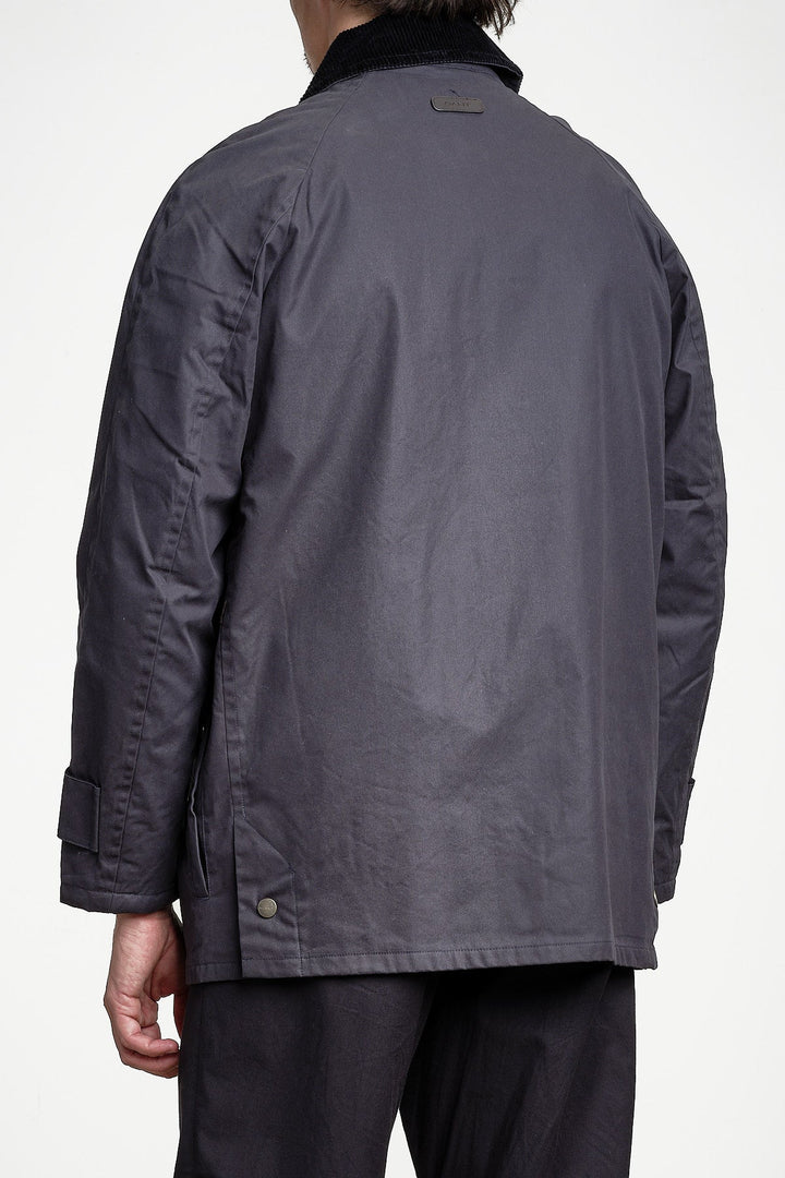Waxed Barn Jacket Marine – GANT, bakifrån