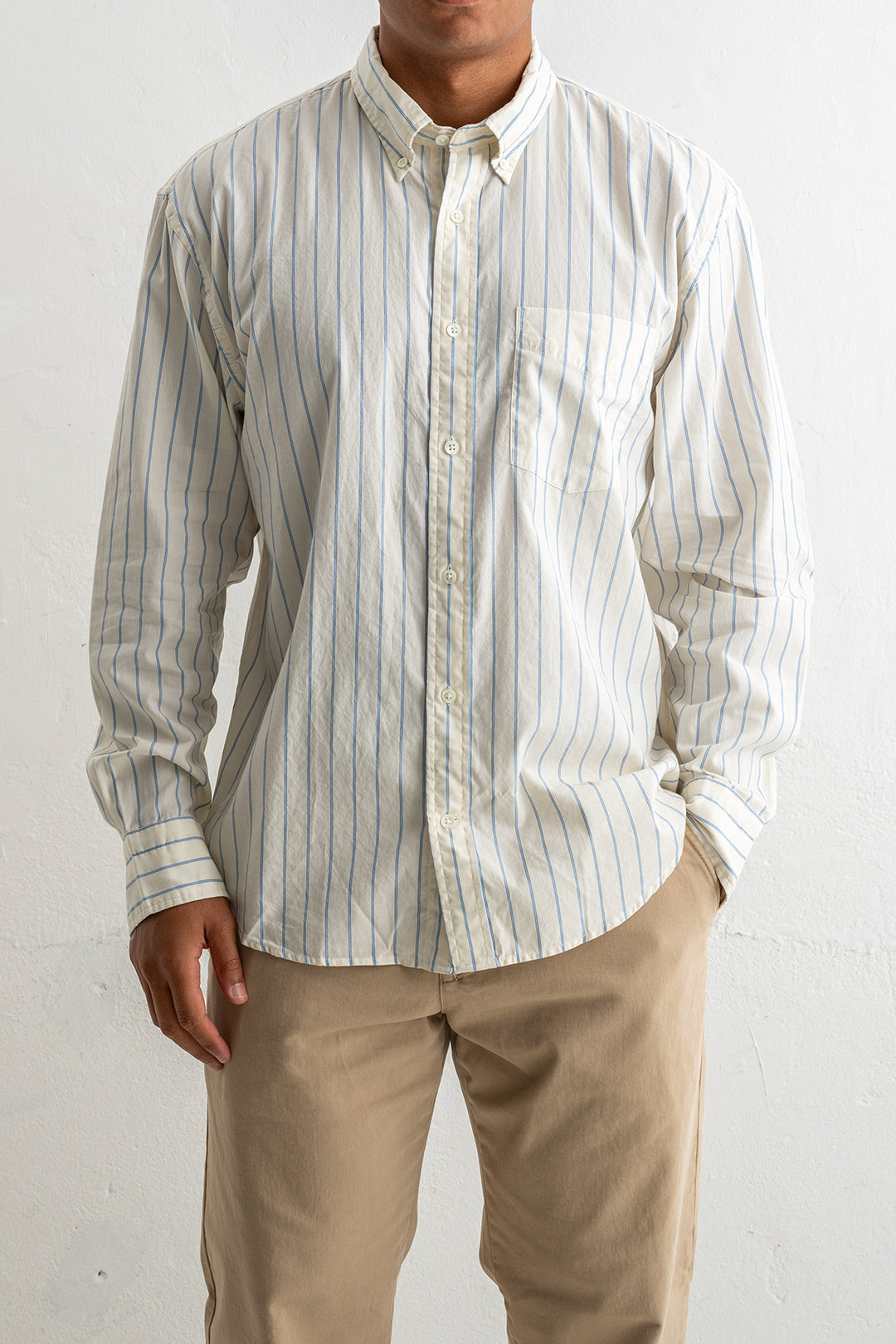 Rel Luxury Oxford Stripe Shirt CREAM