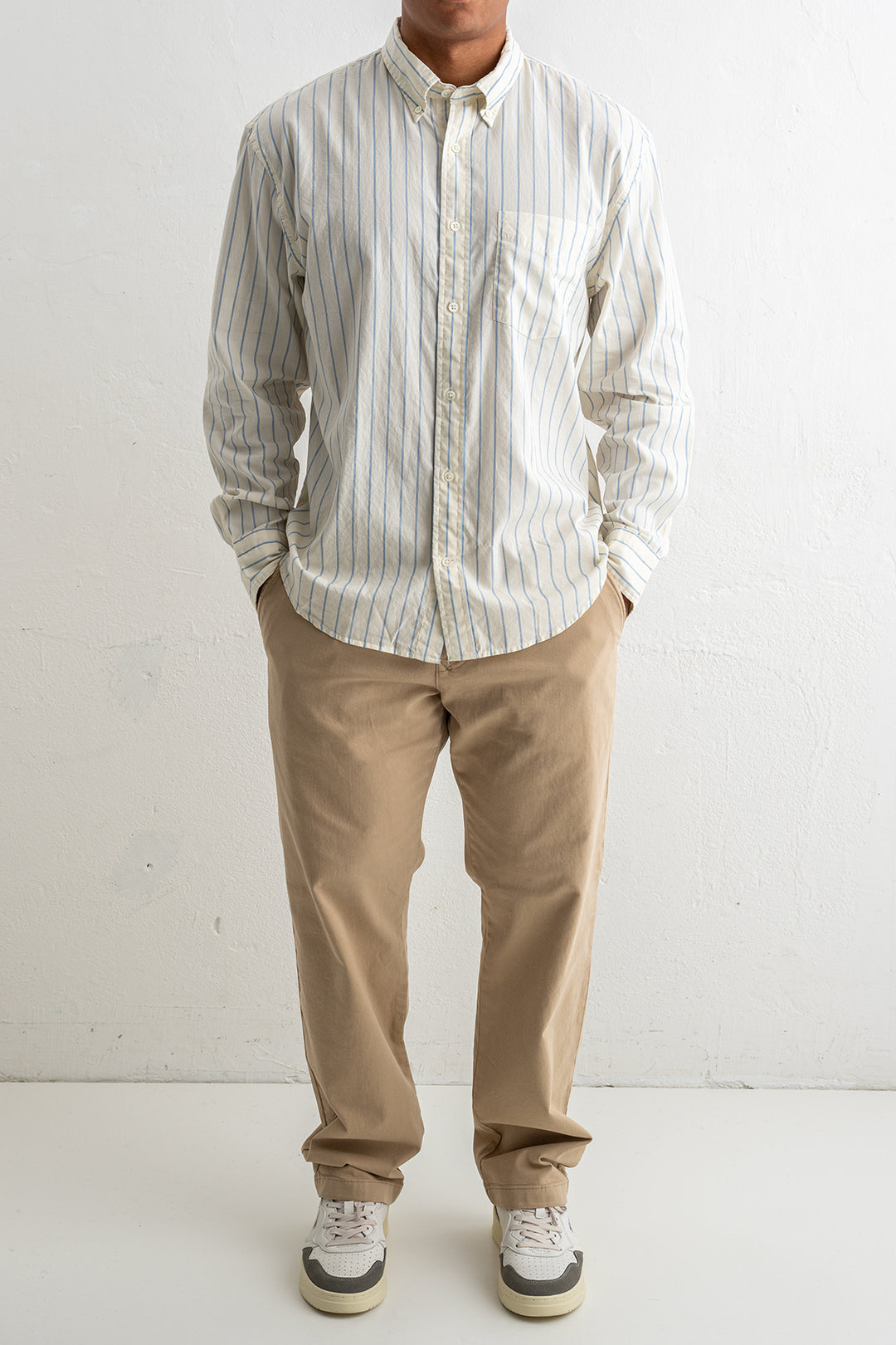 Rel Luxury Oxford Stripe Shirt CREAM