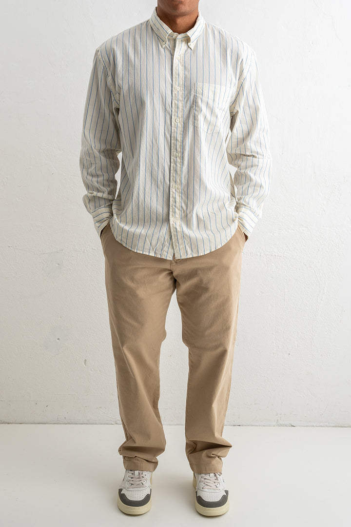 Rel Luxury Oxford Stripe Shirt CREAM