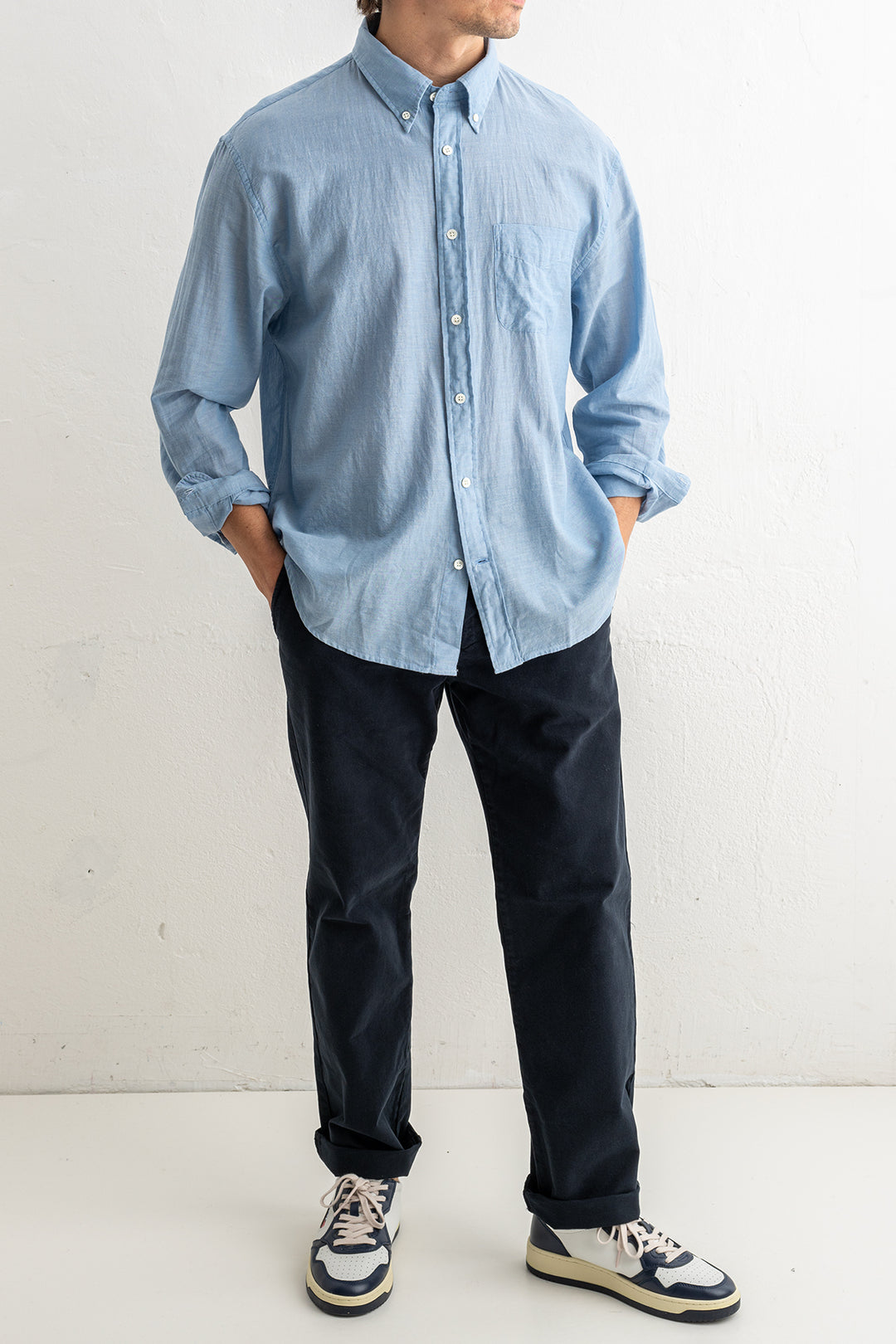 Rel Indigo Chambray Shirt LIGHT INDIGO