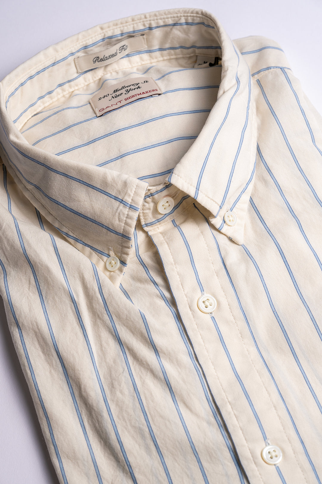 Rel Luxury Oxford Stripe Shirt CREAM