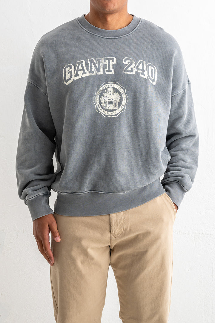 Graphic C-Neck Steel Grey