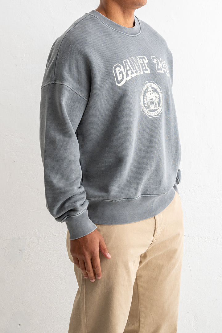 Graphic C-Neck Steel Grey