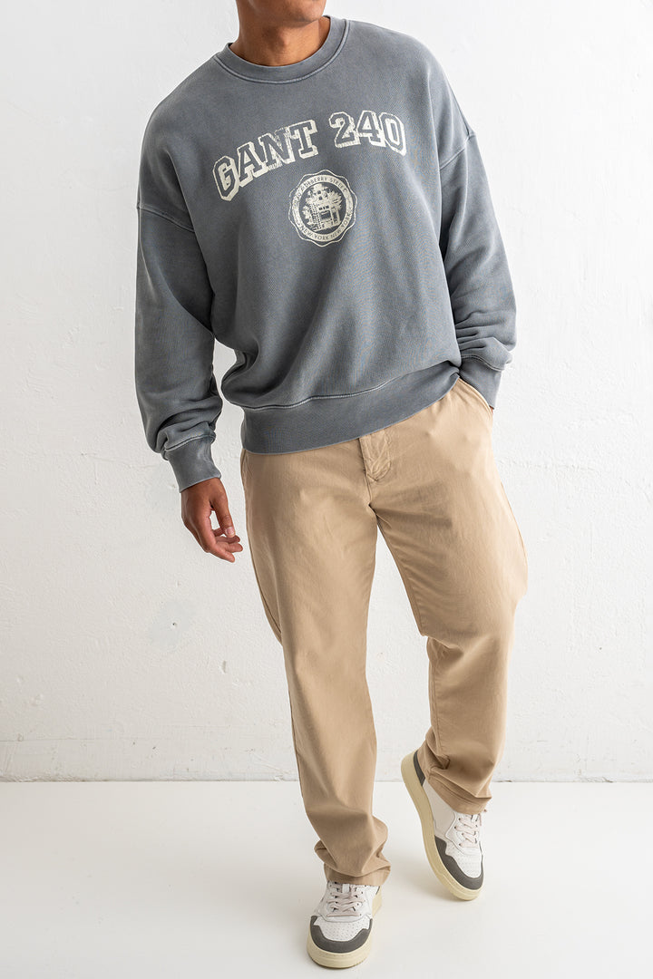 Graphic C-Neck Steel Grey
