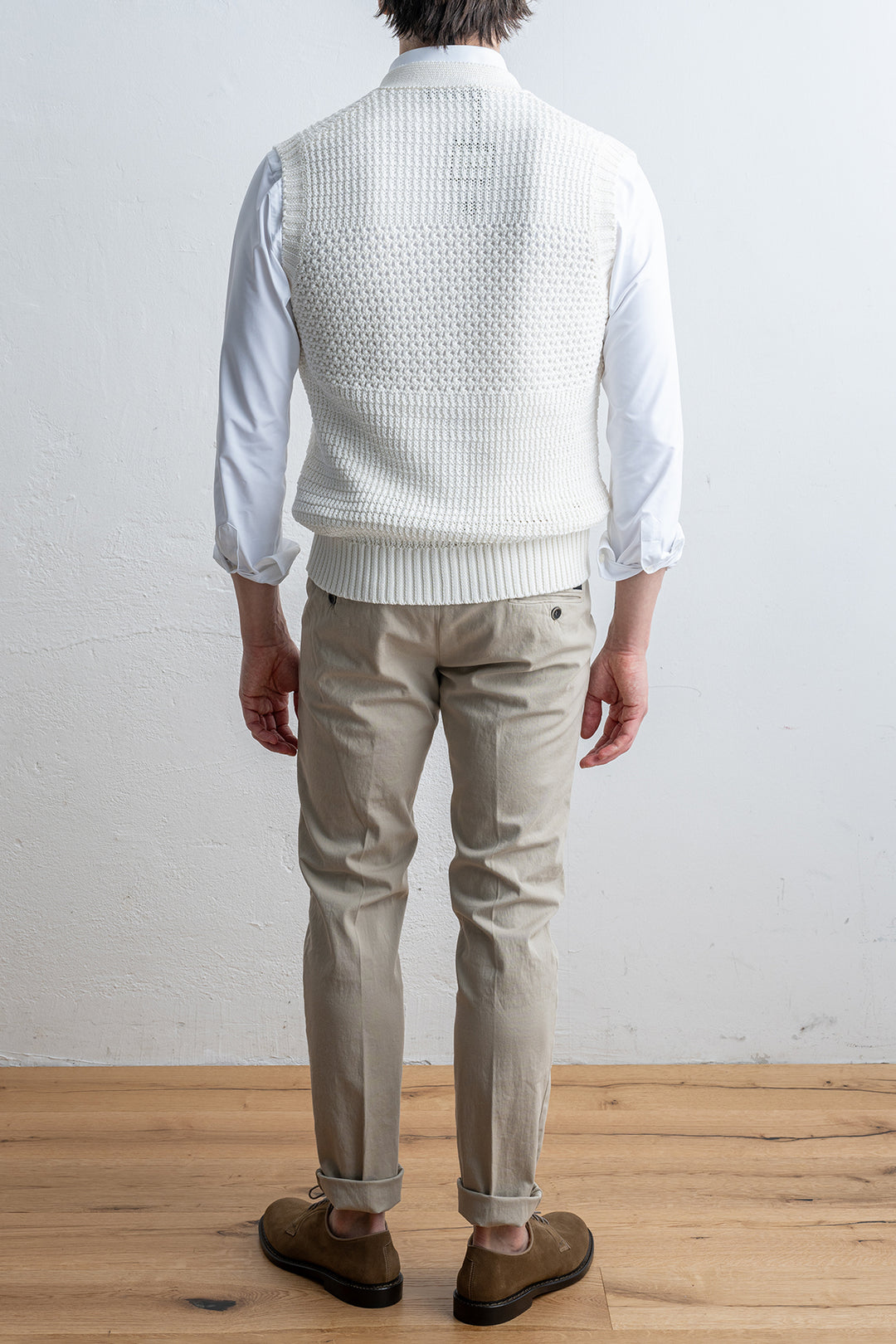 Gerald Cotton Waistcoat Offwhite