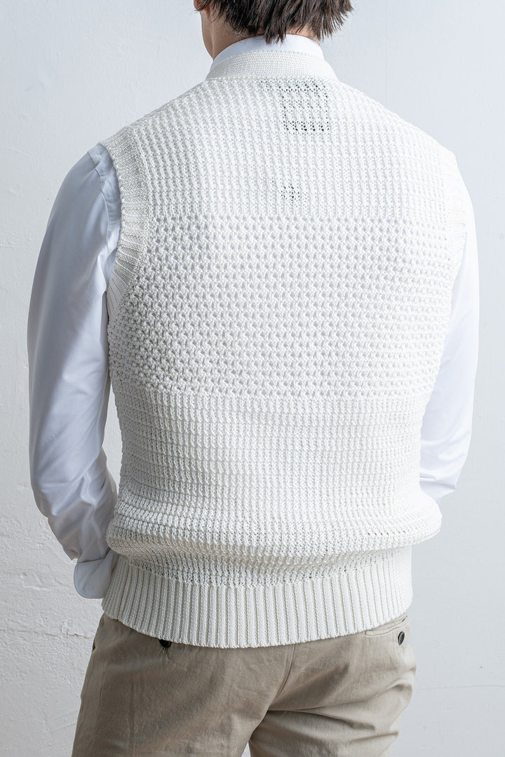 Gerald Cotton Waistcoat Offwhite