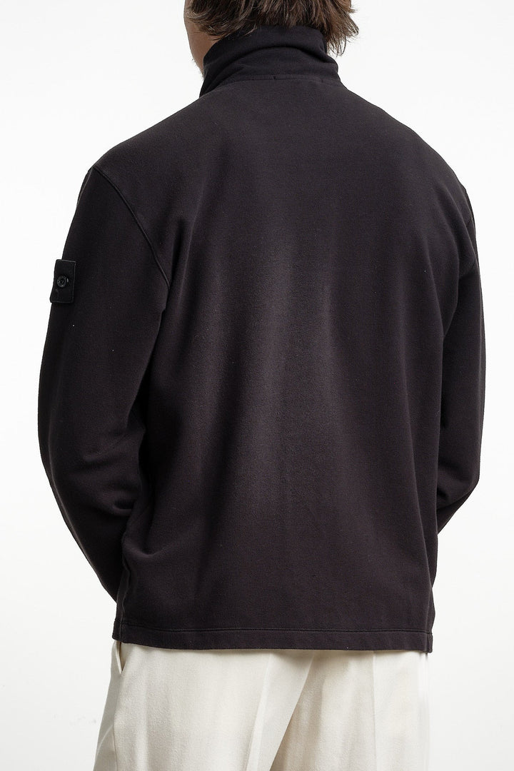 Ghost Piece Fleece Zip-Up Cardigan Black
