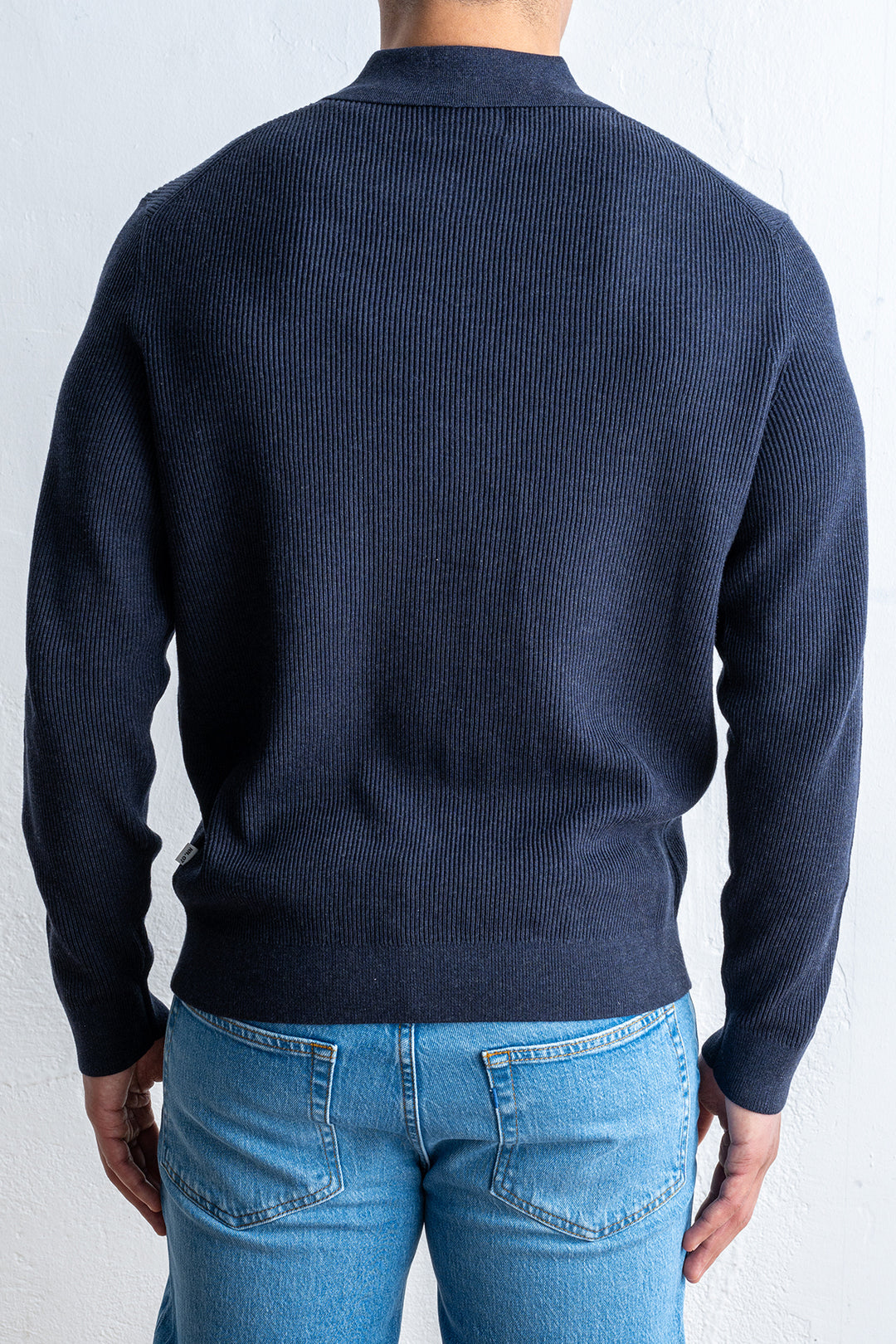 Hansie LS Zip 6600 Navy melange