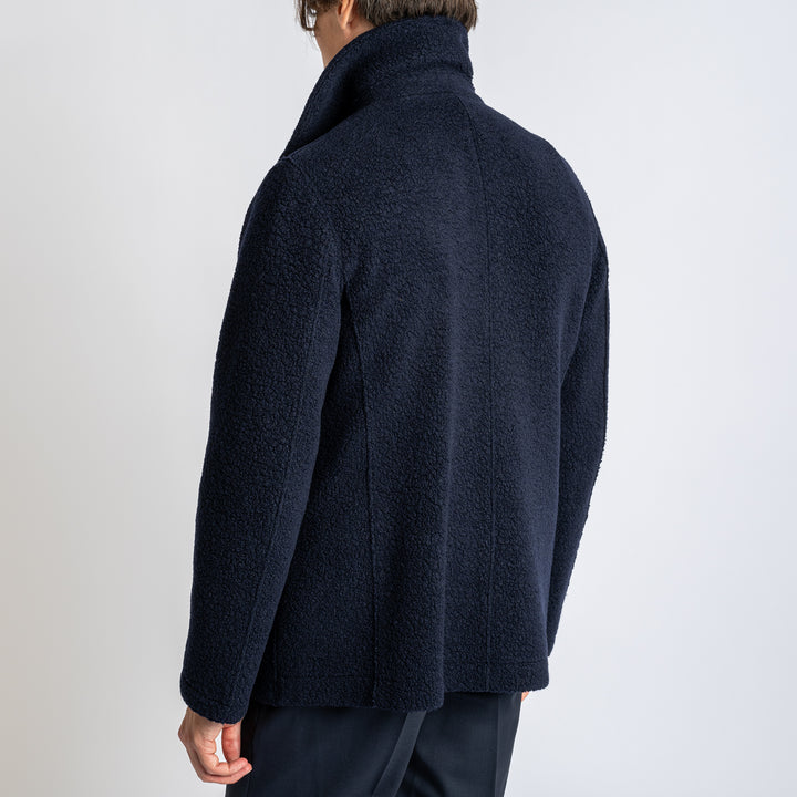 Men Peacoat Bouclé Navy Blue