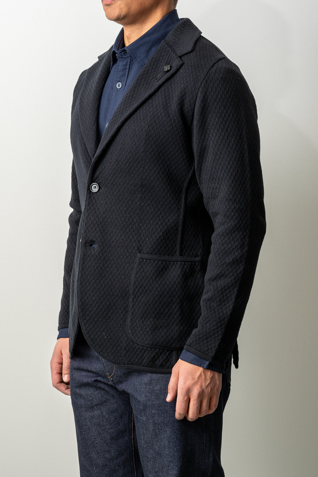 Heavy Knitwear Blazer Black
