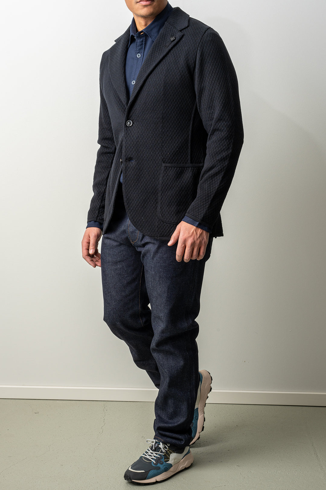 Heavy Knitwear Blazer Black