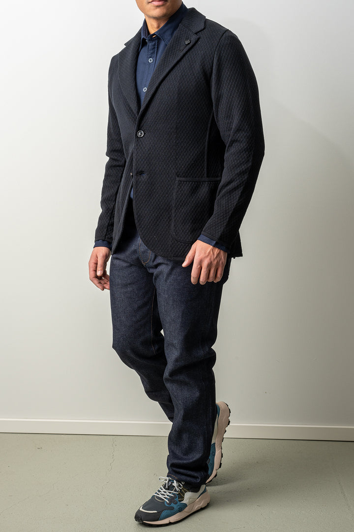 Heavy Knitwear Blazer Black
