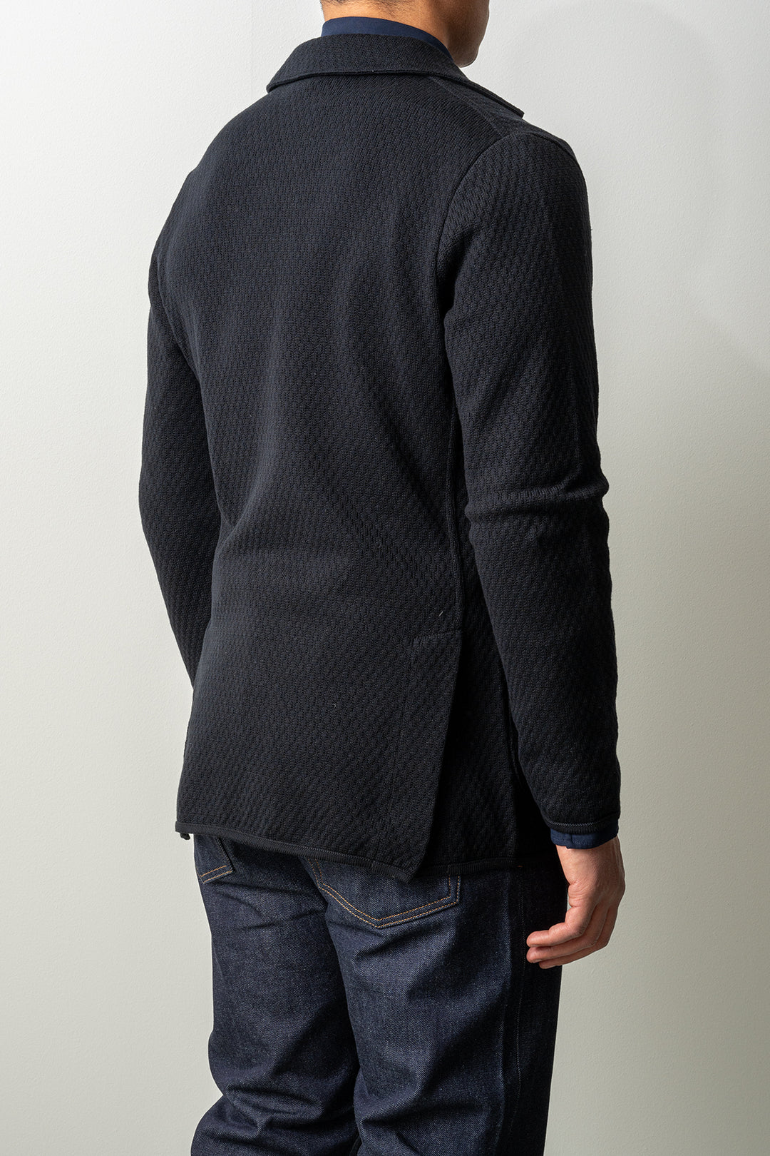 Heavy Knitwear Blazer Black