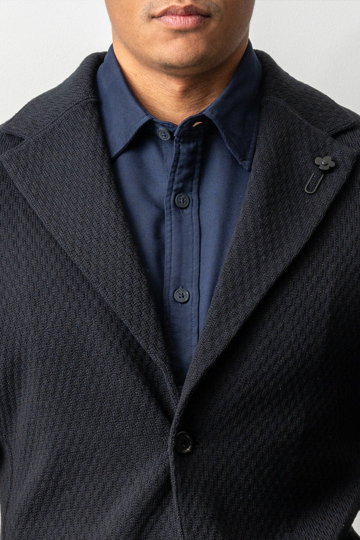 Heavy Knitwear Blazer Black