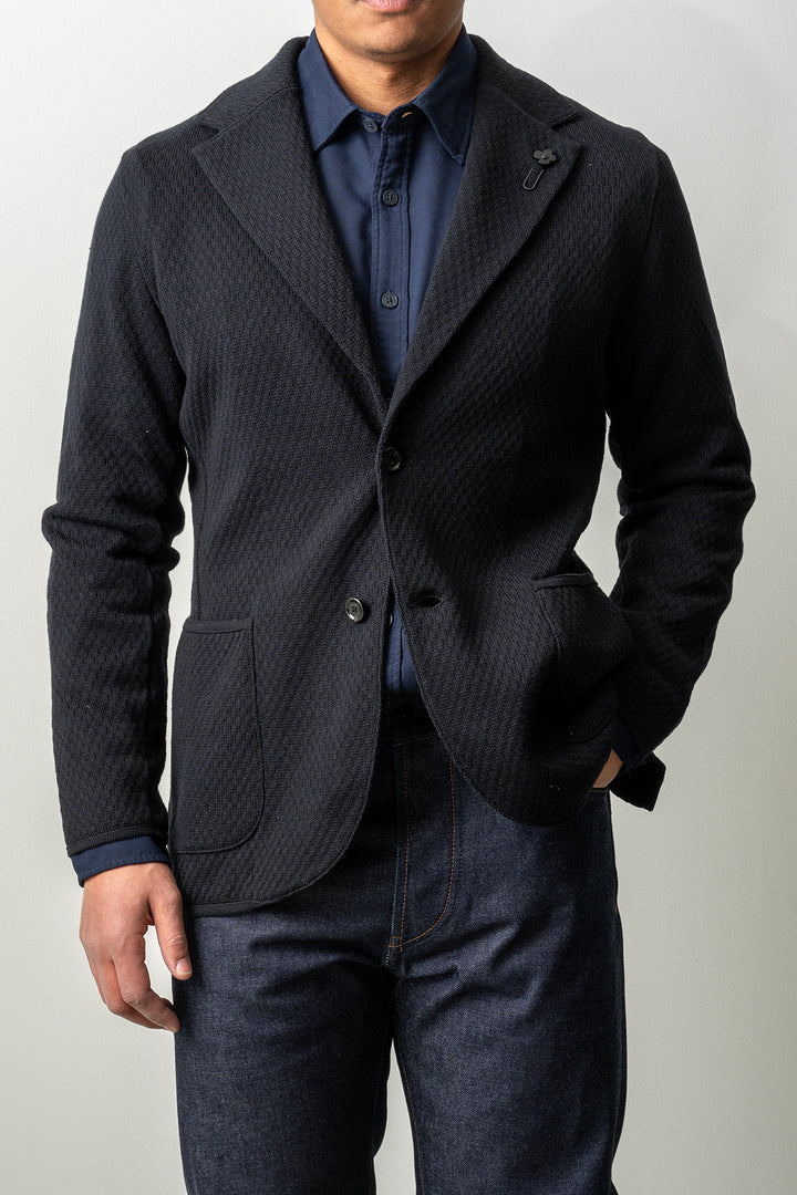 Heavy Knitwear Blazer Black