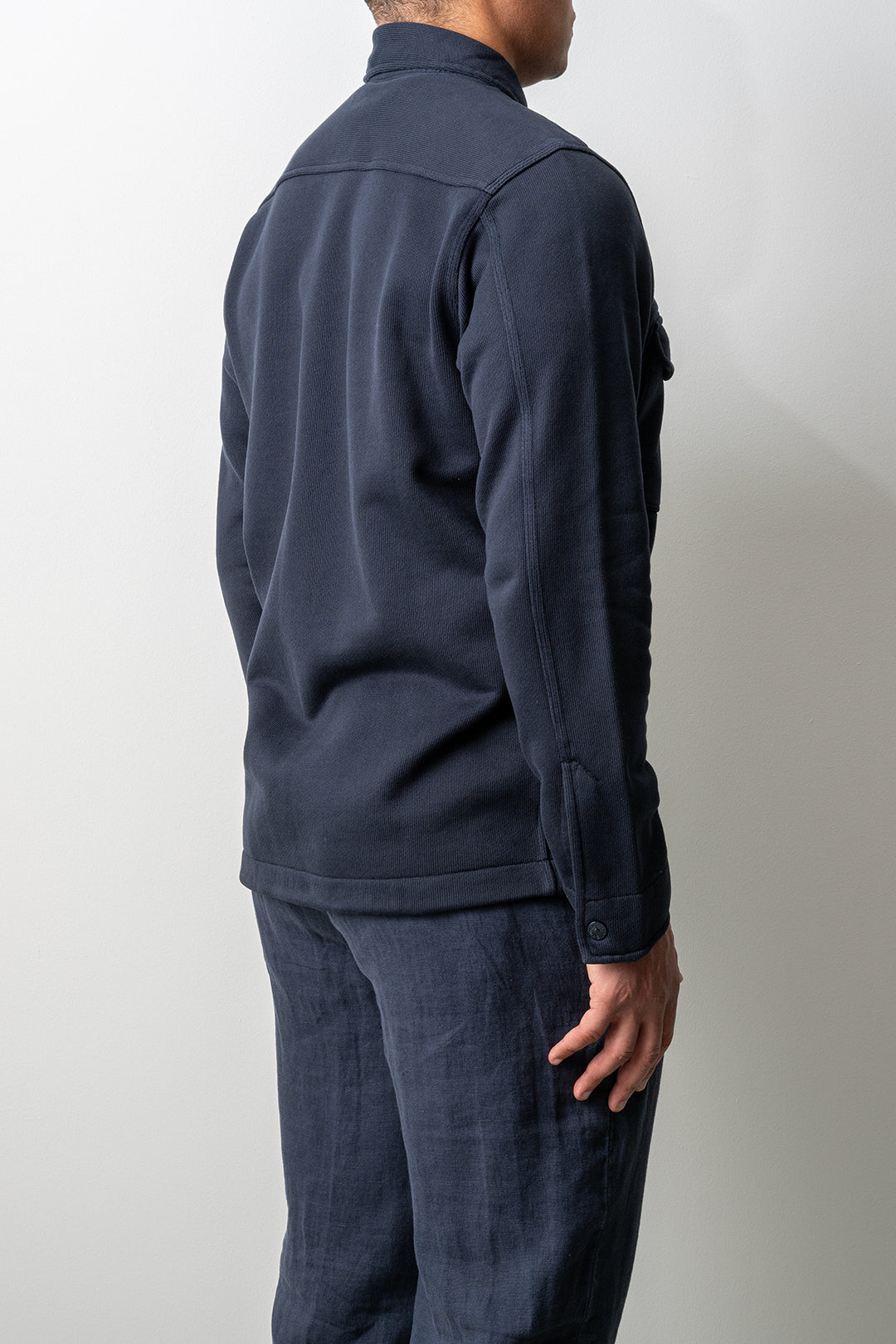 Heavy Organic Cotton Fleece Ghost Sweater 6100026 Navy Blue