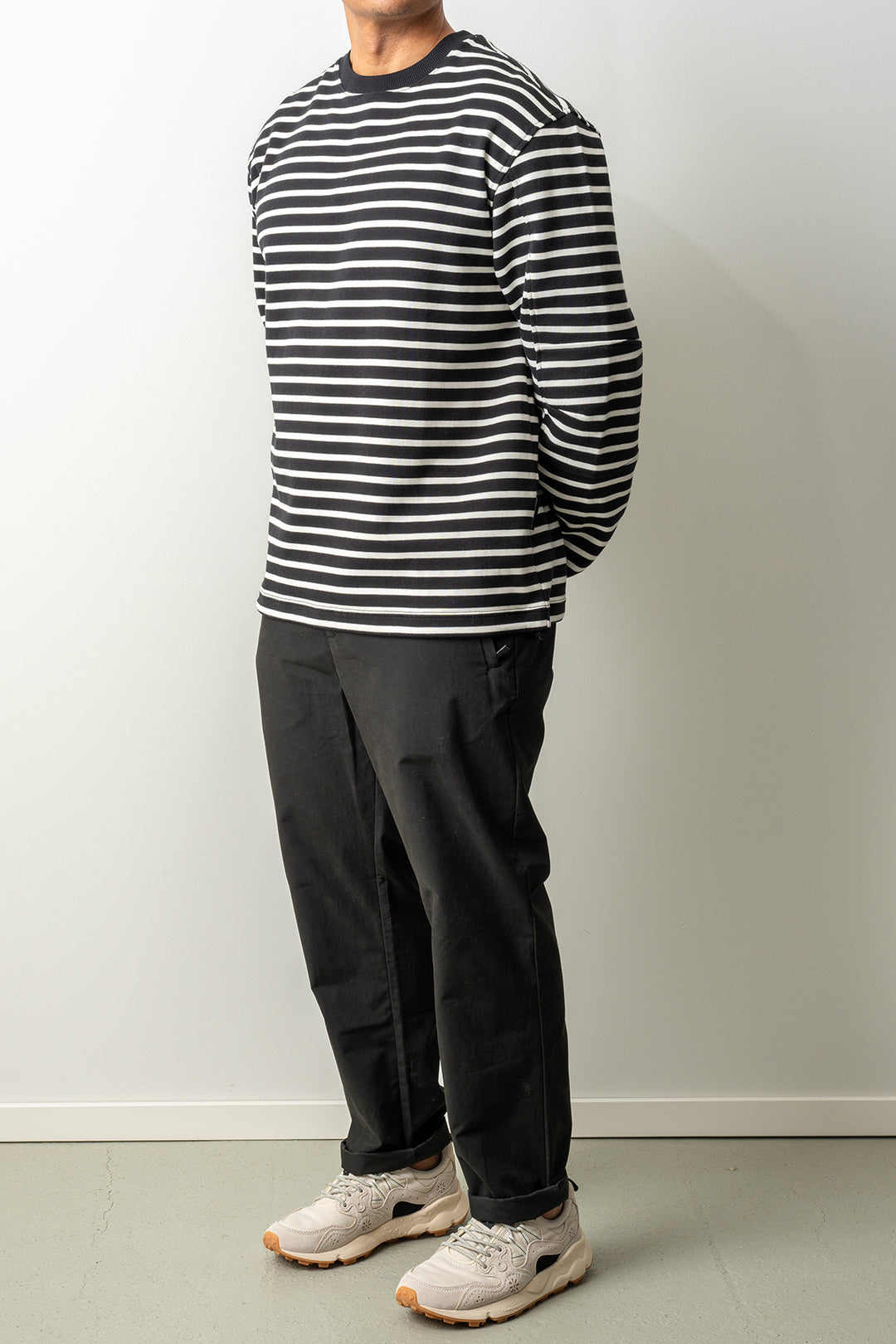Hornsea Striped Long Sleeve T-Shirt Black Stripes