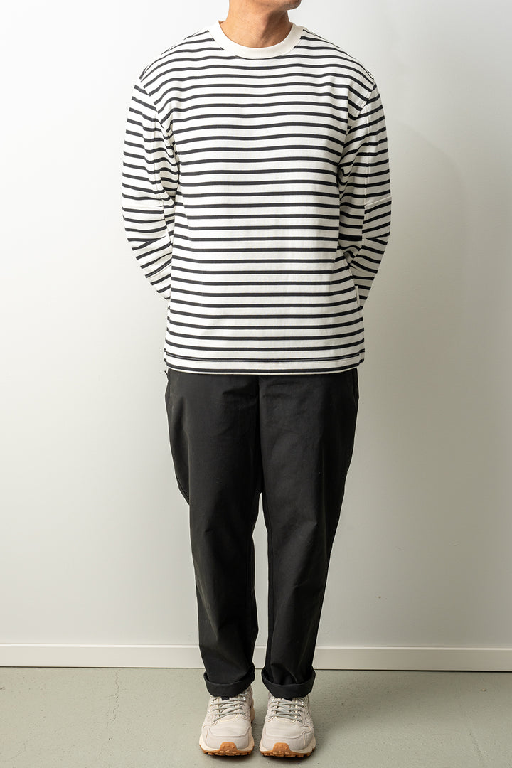 Hornsea Striped Long Sleeve T-Shirt Off White Stripes