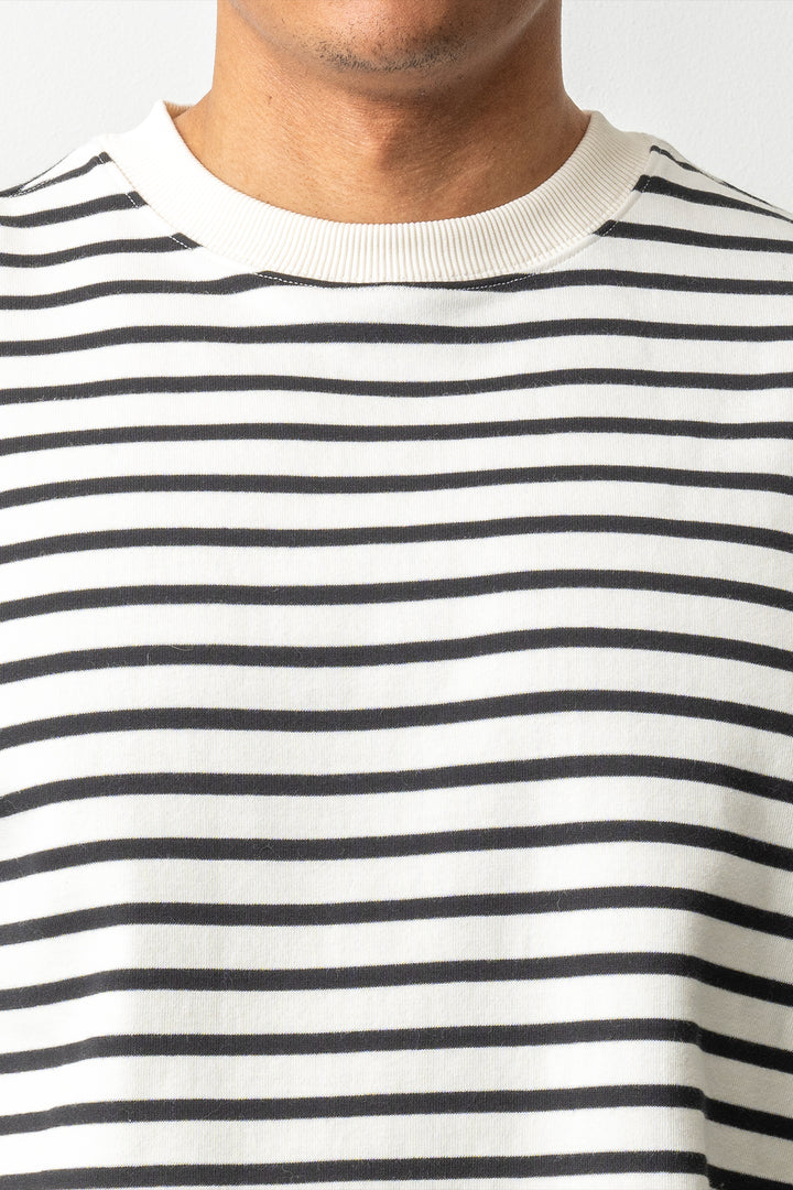 Hornsea Striped Long Sleeve T-Shirt Off White Stripes