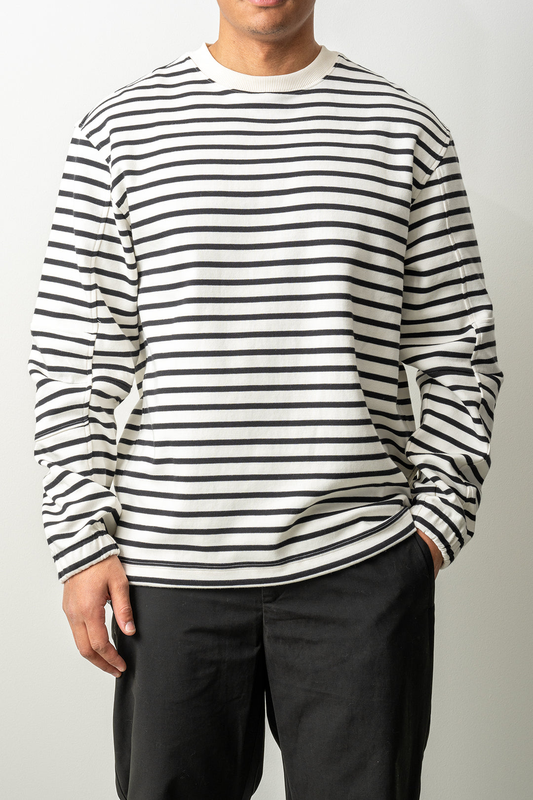 Hornsea Striped Long Sleeve T-Shirt Off White Stripes