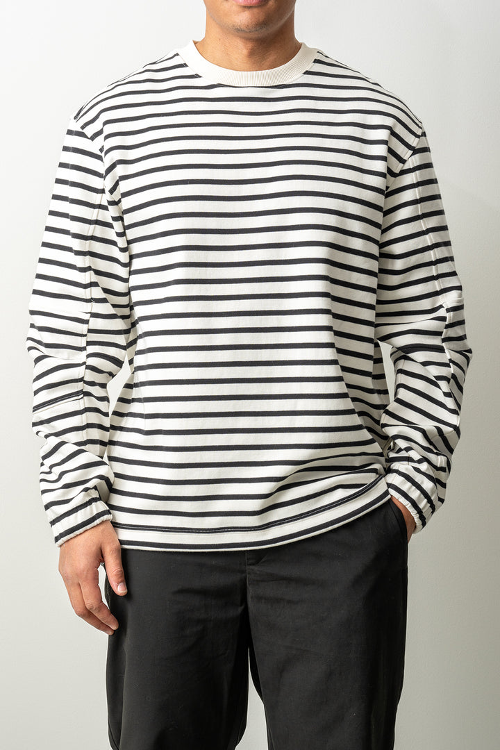 Hornsea Striped Long Sleeve T-Shirt Off White Stripes