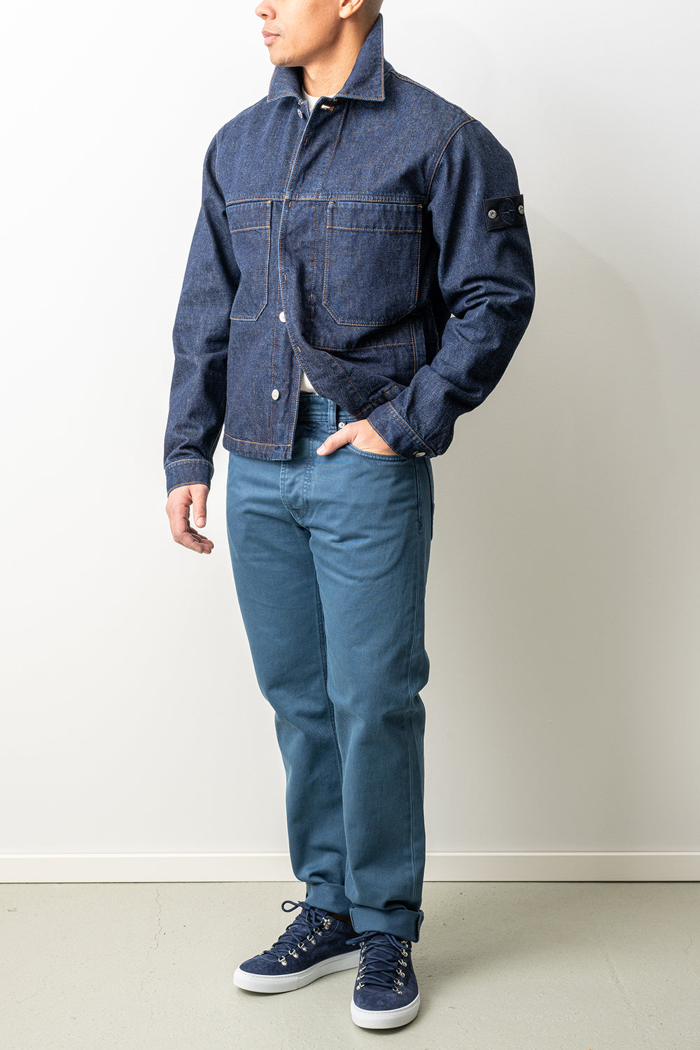 Indigo Denim-Rinsed Jacket 4100006 Blue Rinse