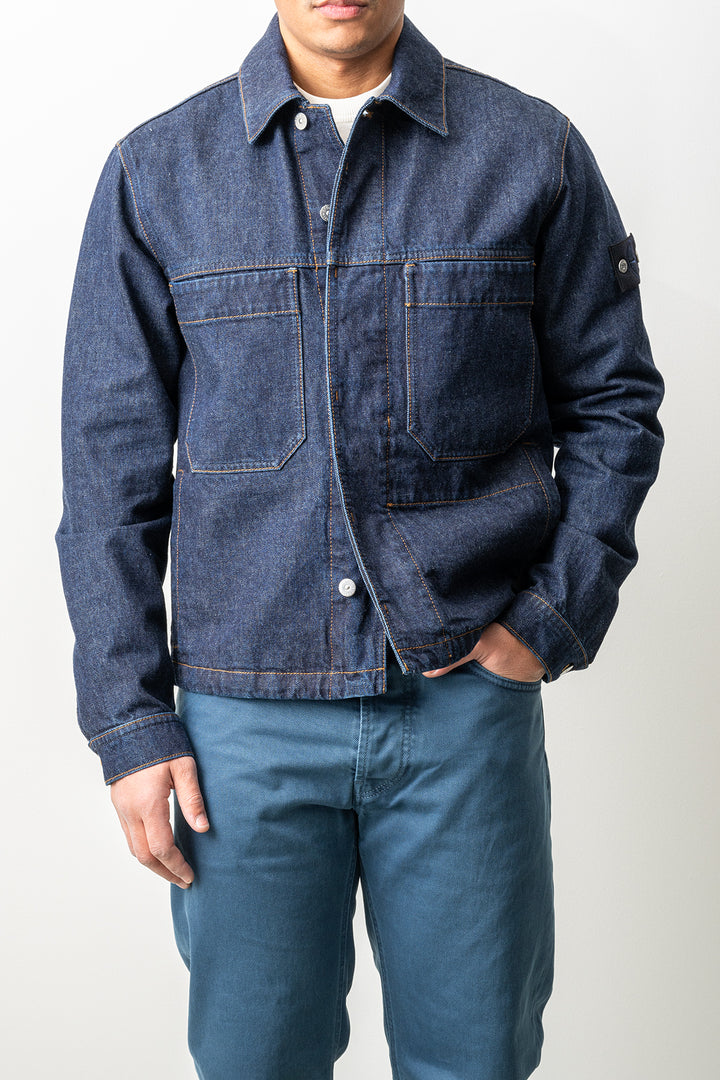 Indigo Denim-Rinsed Jacket 4100006 Blue Rinse
