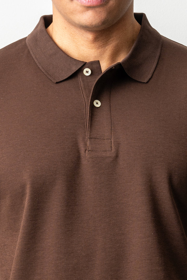 Interlock SS Polo Mahogany Brown