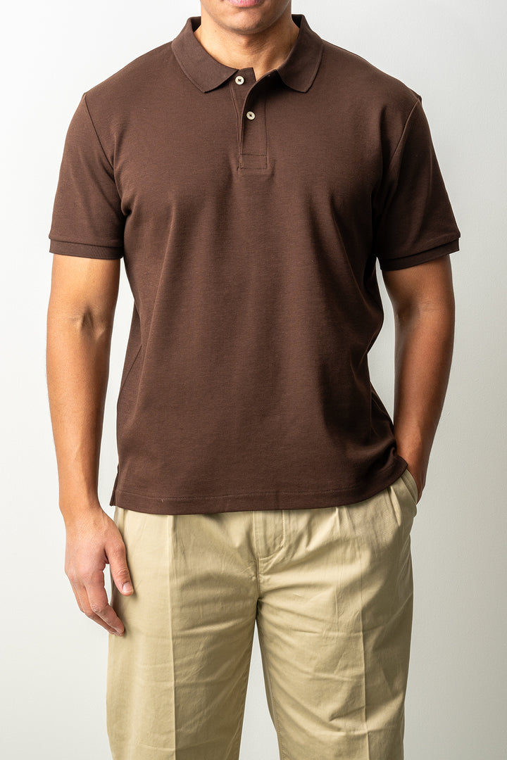 Interlock SS Polo Mahogany Brown
