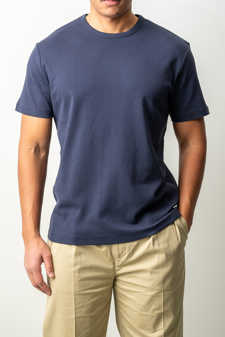 Interlock SS Shirt Evening Blue