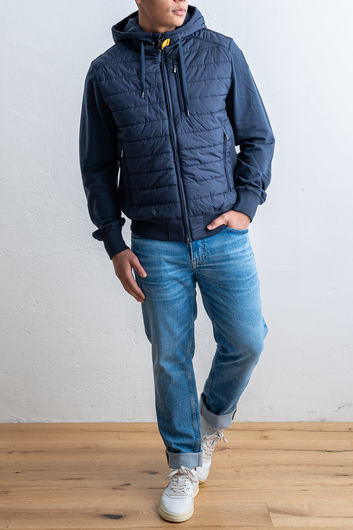 Ivor Nylon Fleece Jacket Blue Navy