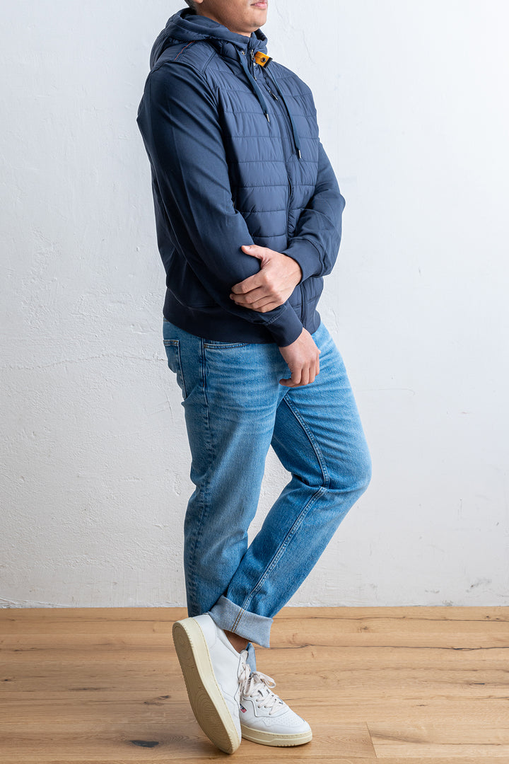 Ivor Nylon Fleece Jacket Blue Navy