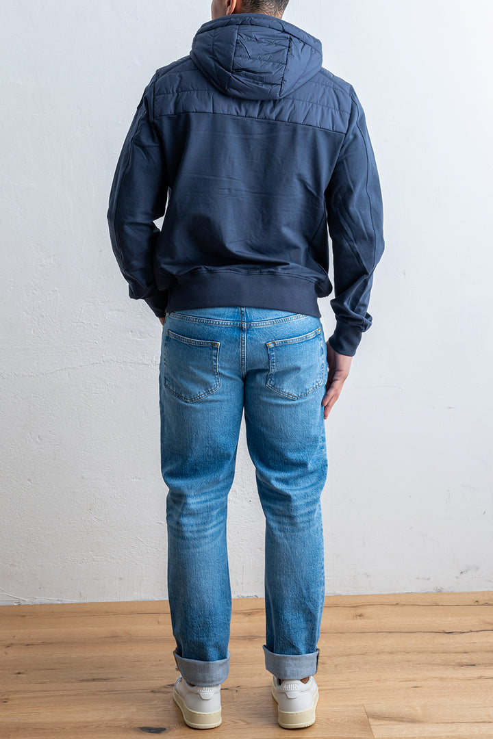 Ivor Nylon Fleece Jacket Blue Navy