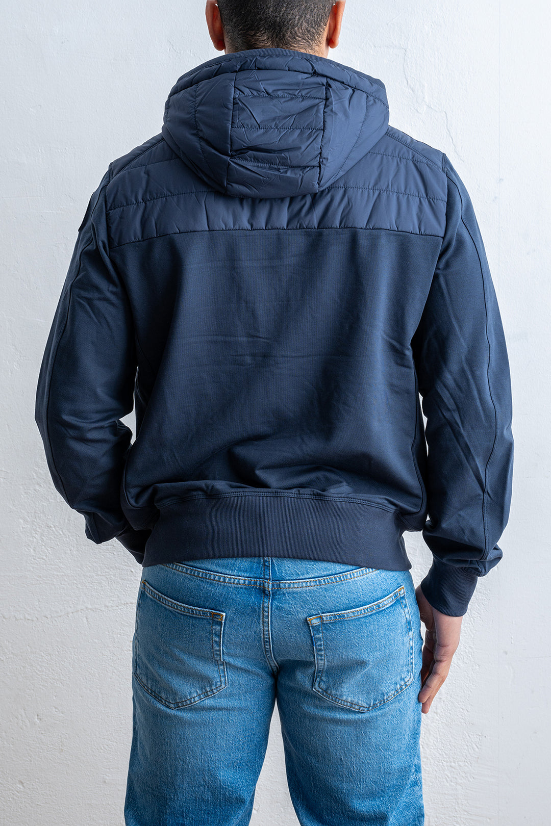 Ivor Nylon Fleece Jacket Blue Navy