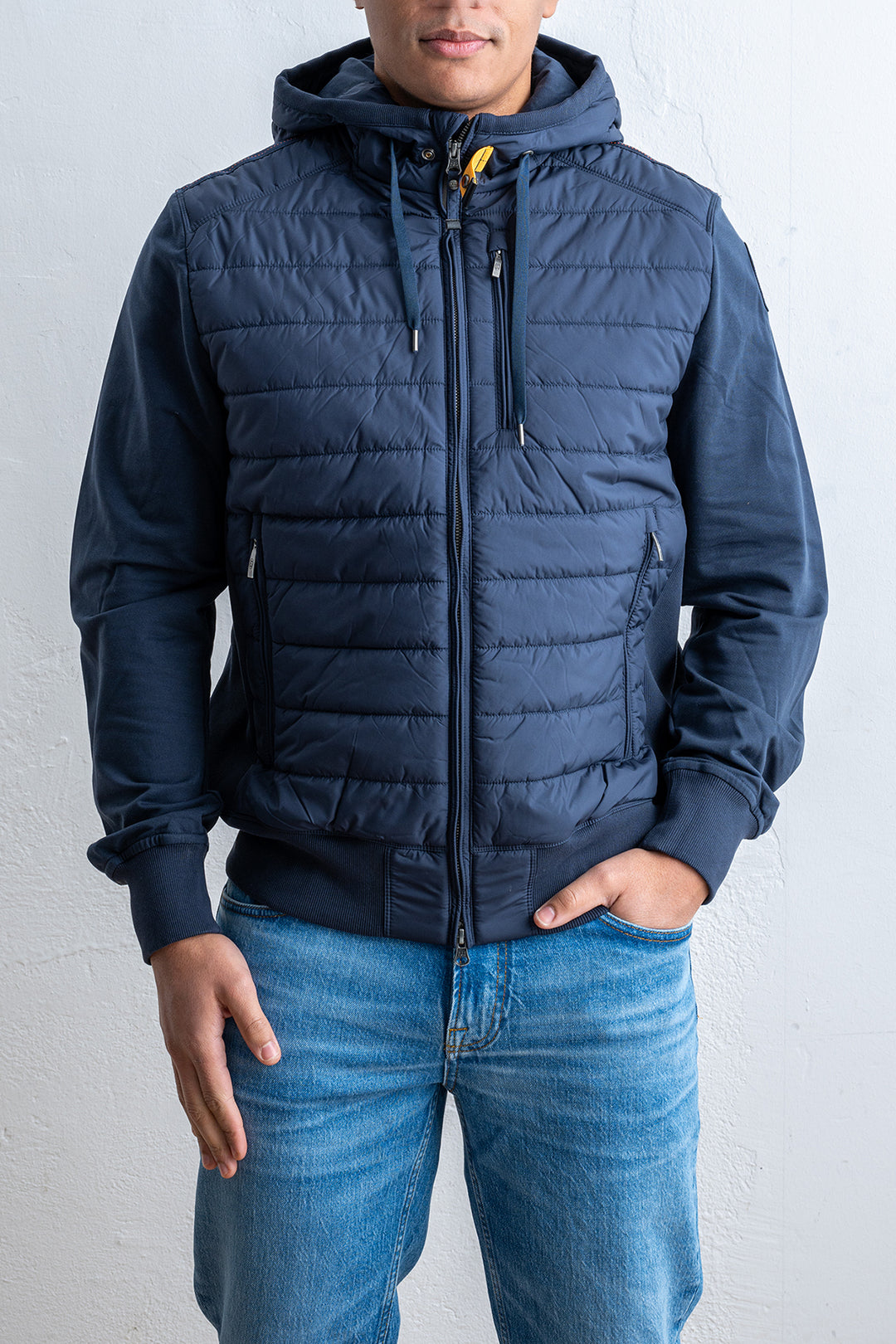 Ivor Nylon Fleece Jacket Blue Navy