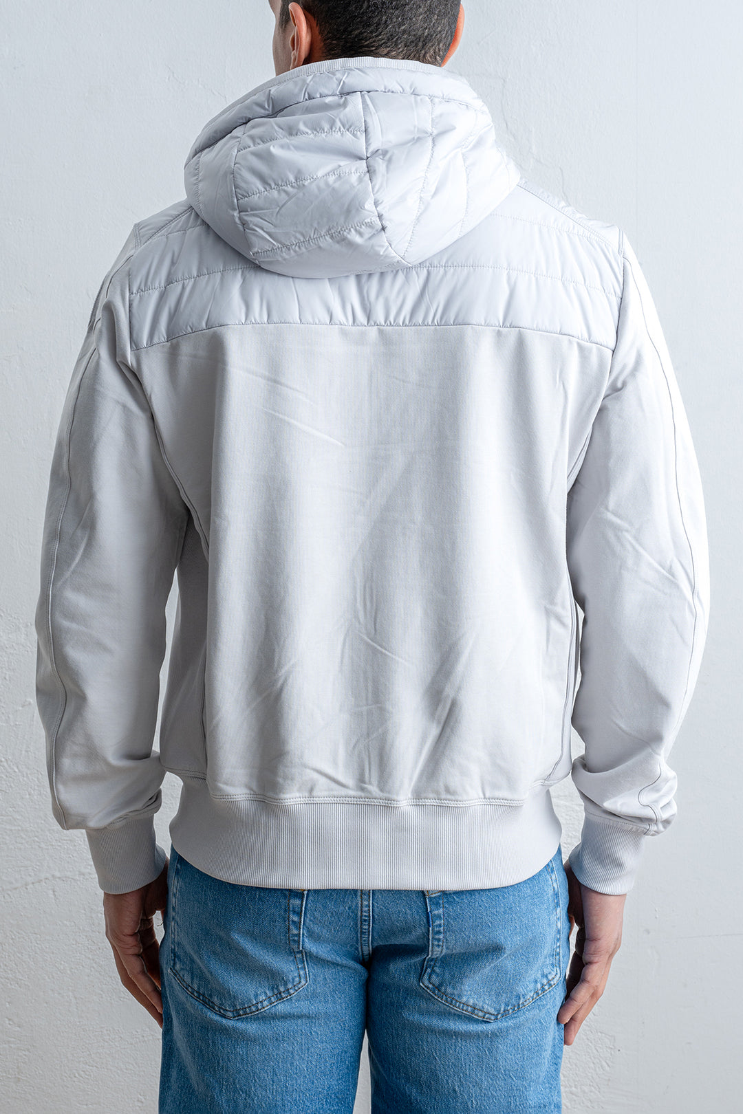 Ivor Nylon Fleece Jacket Ghiaccio