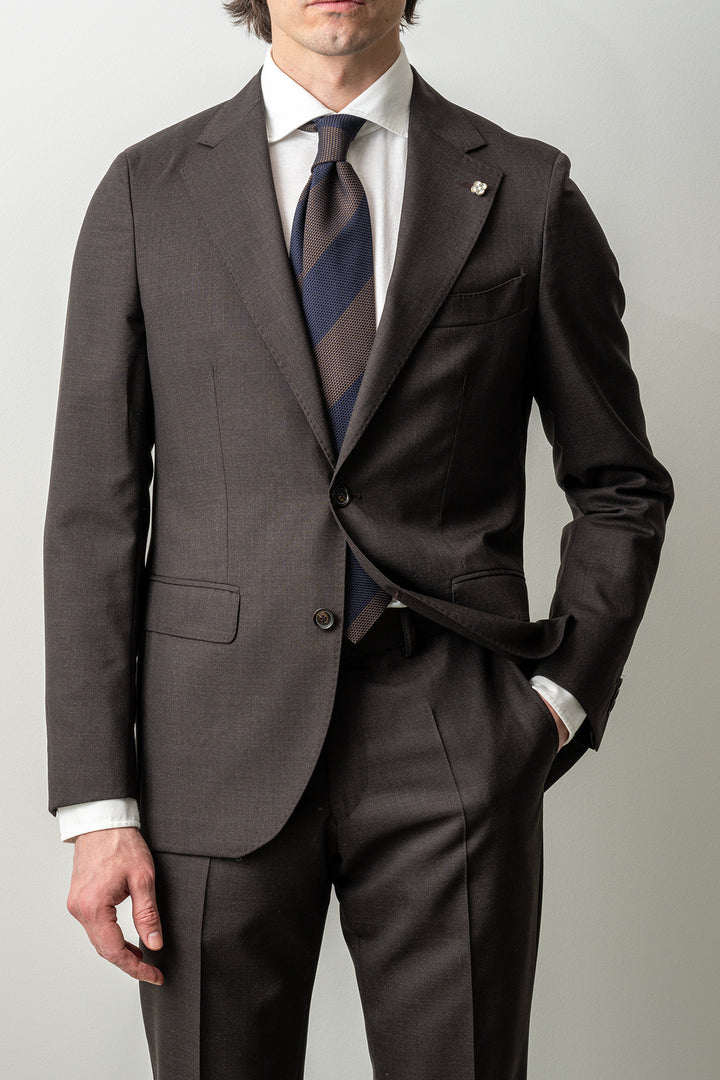 Jaylon Wool Suit Dark Brown