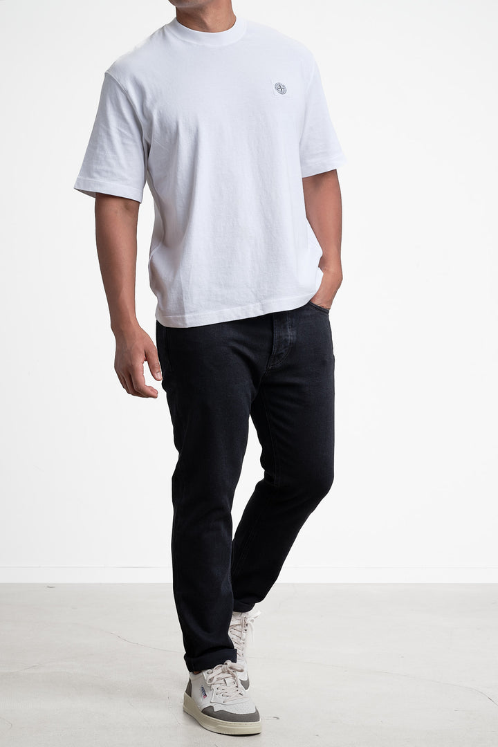 Stretch Black Denim Rinsed Trousers Black Rinse