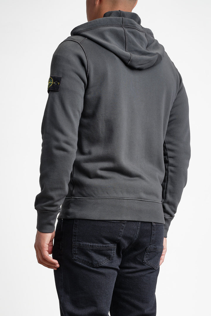Garment Dyed Fleece Hoodie LEAD GREY