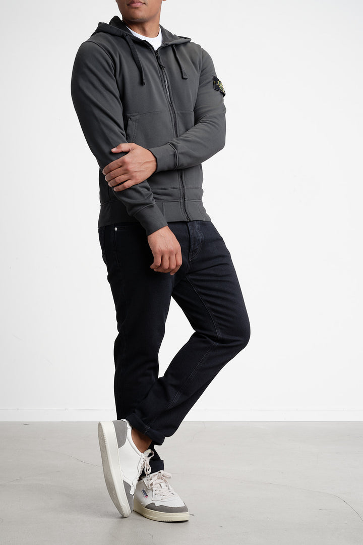 Garment Dyed Fleece Hoodie LEAD GREY