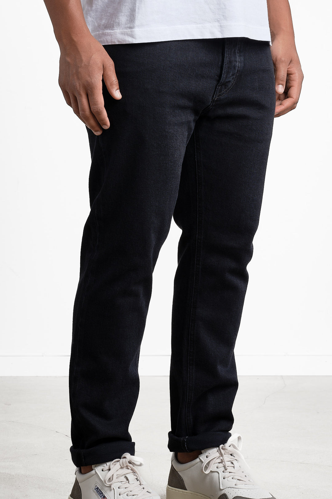 Stretch Black Denim Rinsed Trousers Black Rinse