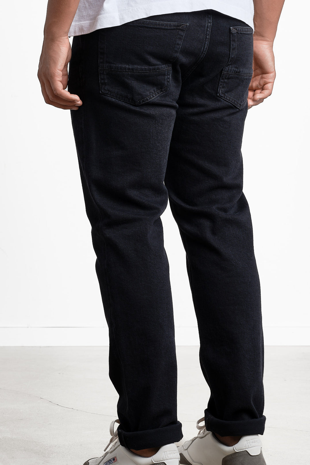 Stretch Black Denim Rinsed Trousers Black Rinse